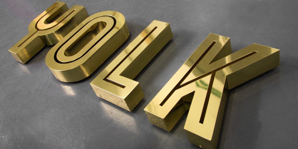 3D fabricated sign